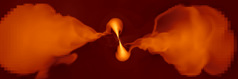 Visualization of an accretion flow around a black hole